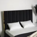 Кровать двуспальная бархатная MEBEL ELITE EMILIO Velvet, 160x200 см, Черный фото thumb №8