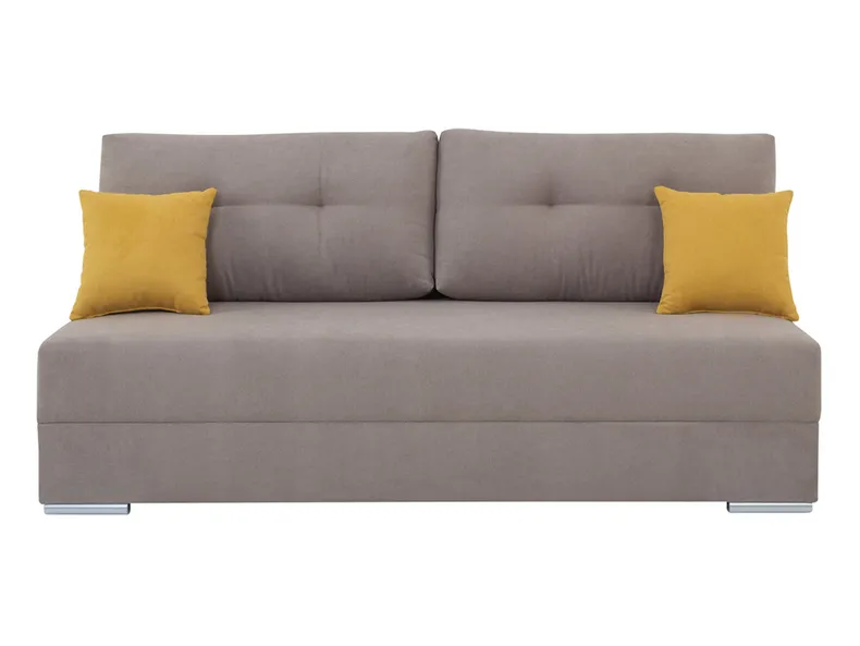 BRW тримісний диван Dona розкладний з ящиком для зберігання велюровий бежевий, Asti 8 Yellow/Asti 3 Taupe SO3-DONA-LX_3DL-G2_BA4385 фото №1