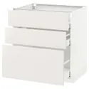 IKEA METOD МЕТОД / MAXIMERA МАКСИМЕРА, напольный шкаф с 3 ящиками, белый / белый, 80x60 см 290.497.08 фото thumb №1