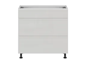 BRW Базовый кухонный шкаф Sole 80 см с выдвижными ящиками soft-close светло-серый глянец, альпийский белый/светло-серый глянец FH_D3S_80/82_2STB/STB-BAL/XRAL7047 фото