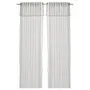 IKEA MOALISA МОАЛІСА, штори, пара, білий / чорний, 145x300 см 004.995.13 фото