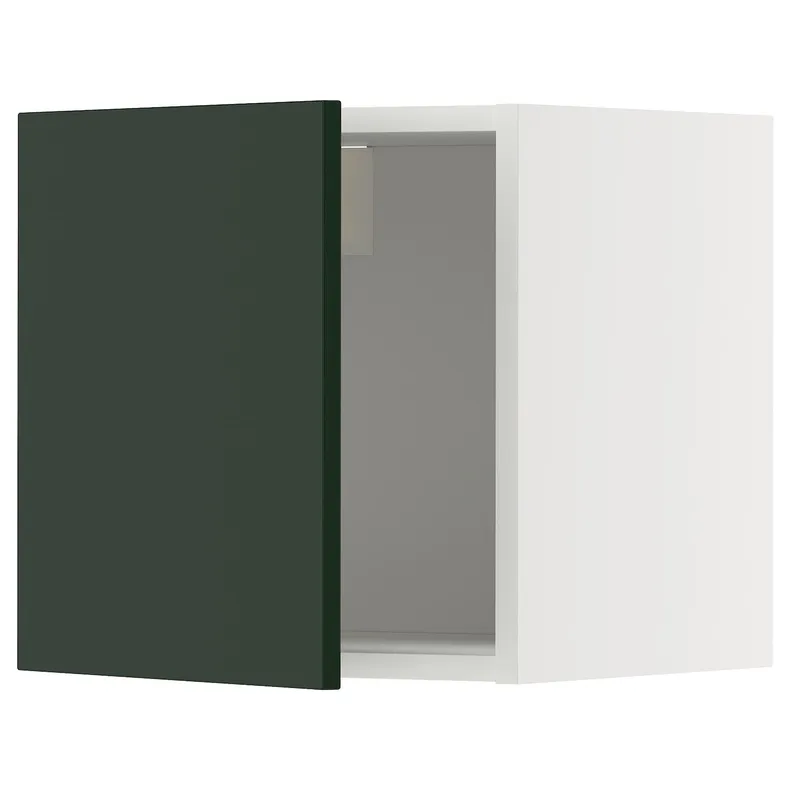 IKEA METOD МЕТОД, навесной шкаф, белый/Гавсторп темно-зеленый, 40x40 см 995.575.42 фото №1