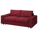 IKEA VIMLE ВИМЛЕ, 2-местный диван-кровать, с широкими подлокотниками/Lejde красный/коричневый 595.375.51 фото thumb №2