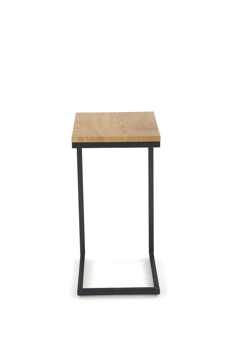 Журнальний столик HALMAR NISA 40x30 см, каркас - чорний, стільниця - дуб золотистий фото №5