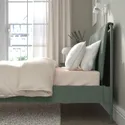 IKEA TÄLLÅSEN ТЕЛЛОСЕН, каркас ліжка з оббивкою, КУЛЬСТА сіро-зелений, 160x200 см 705.389.26 фото thumb №3
