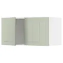 IKEA METOD МЕТОД, шафа навісна із 2 дверцятами, білий / Стенсунд світло-зелений, 80x40 см 194.862.52 фото thumb №1