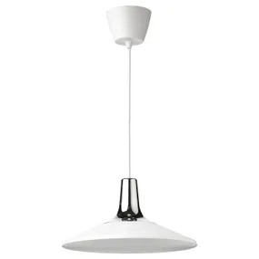 IKEA FYRTIOFYRA ФИРТИОФИРА, подвесной светильник, эффект хрома / белый, 38 см 705.108.85 фото