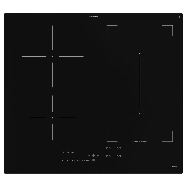 IKEA KOLSTAN КОЛСТАН, индукц варочн панель, ИКЕА 500 черный, 58 см 805.594.66 фото №1