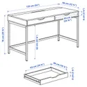 IKEA ALEX АЛЕКС, письмовий стіл, біла пляма / імітація. дуб, 132x58 см 604.735.29 фото thumb №6