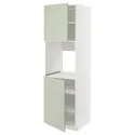 IKEA METOD МЕТОД, висока шафа для дух, 2 дверцят / пол, білий / Стенсунд світло-зелений, 60x60x200 см 094.866.53 фото thumb №1