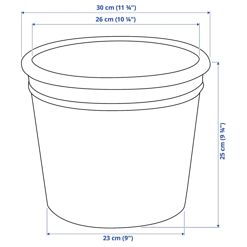 IKEA CURRYBLAD КУРРЮБЛАД, горщик для квітів, зовнішня тераса, 26 см 205.607.50 фото №5