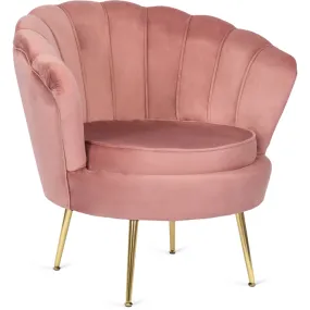 Крісло м'яке оксамитове MEBEL ELITE ANGEL Velvet, рожевий фото
