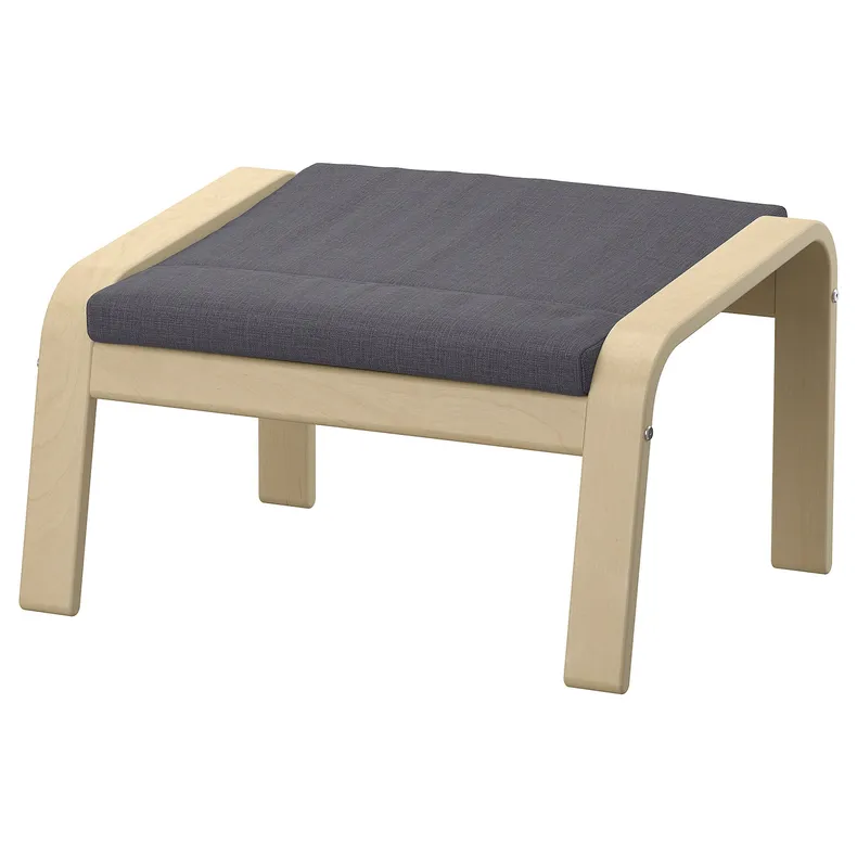 IKEA POÄNG ПОЭНГ, подушка-сиденье на табурет для ног, Скифтебо темно-серый 604.928.58 фото №2