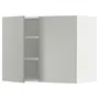 IKEA METOD МЕТОД, навісна шафа з полицями / 2 дверцят, білий / Хавсторп світло-сірий, 80x60 см 295.379.77 фото