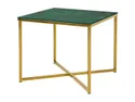 Стол BRW Ditra, 50х50 см, зеленый/золотой GREEN фото thumb №3