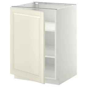 IKEA METOD МЕТОД, напольный шкаф с полками, белый / бодбинские сливки, 60x60 см 994.589.00 фото