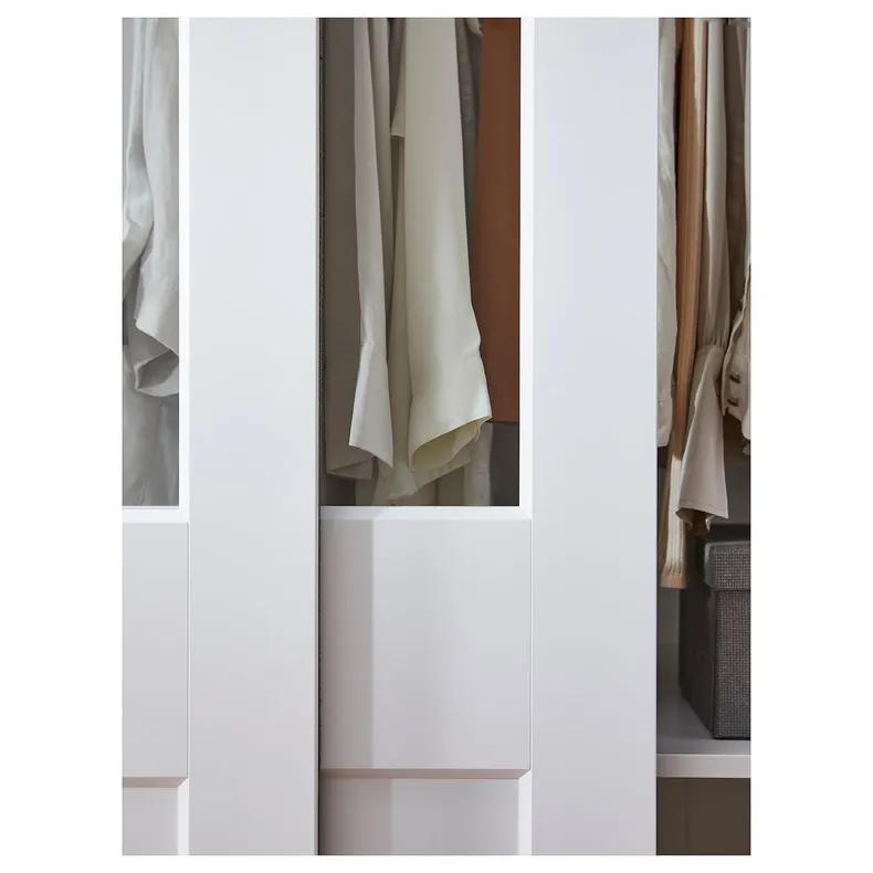 IKEA GRIMO ГРІМО, розсувні дверцята, 2 шт., скло / білий, 150x236 см 405.452.97 фото №2