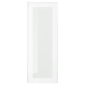 IKEA HEJSTA ХЕЙСТА, скляні дверцята, білий / прозоре скло, 30x80 см 305.266.33 фото