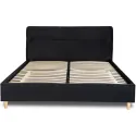 Кровать MEBEL ELITE 160x200 BOND Velour Bed Black фото thumb №1