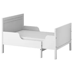 IKEA SUNDVIK СУНДВИК, раздвижная кровать с реечным дном, серый, 80x200 см 494.215.08 фото