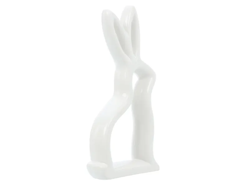 BRW Декоративна фігурка BRW Кролик, біло-золотий, кераміка 092482 фото №3