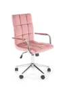 Крісло комп'ютерне офісне обертове HALMAR GONZO 4, рожевий оксамит фото