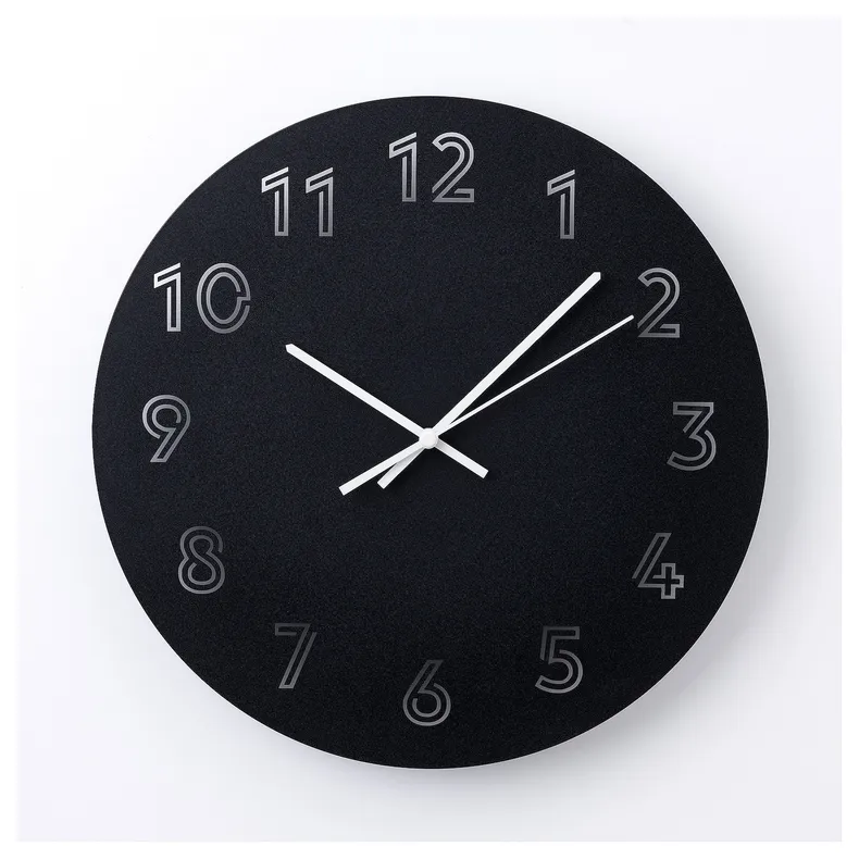 IKEA TUNNIS ТУННИС, настенные часы, низкое напряжение / черный, 30 см 005.404.85 фото №1
