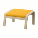 IKEA POÄNG ПОЭНГ, табурет для ног, окл береза / скифтебо желтый 893.872.77 фото thumb №1