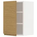 IKEA METOD МЕТОД, навесной шкаф с полками, белый / Воксторп имит. дуб, 40x60 см 995.390.39 фото thumb №1