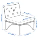 IKEA JUTHOLMEN, садове крісло, темно-сірий/куддарна світло-сірий бежевий, 65x73x83 см 995.782.24 фото thumb №2