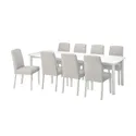 IKEA STRANDTORP СТРАНДТОРП / BERGMUND БЕРГМУНД, стол и 8 стульев, белый / светло-серый, 150 / 205 / 260 см 194.410.94 фото thumb №1