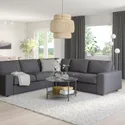 IKEA VIMLE ВИМЛЕ, 4-местный угловой диван, с широкими подлокотниками / средне-серый цвет 994.017.96 фото thumb №2