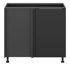 BRW Угловой кухонный шкаф Sole L6 левый черный матовый встраивается в угол 105x82 см, черный/черный матовый FM_DNW_105/82/60_L/B-CA/CAM фото