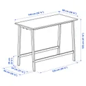 IKEA MITTZON МИТТЗОН, конференц-стол, белый / черный, 140x68x105 см 095.330.32 фото thumb №4