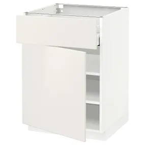 IKEA METOD МЕТОД / MAXIMERA МАКСИМЕРА, напольный шкаф с ящиком / дверцей, белый / белый, 60x60 см 094.633.31 фото