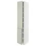 IKEA METOD МЕТОД, высокий шкаф с полками / 2 дверцы, белый / светло-зеленый, 40x60x220 см 194.867.18 фото