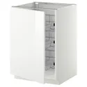 IKEA METOD МЕТОД, напольный шкаф / проволочные корзины, белый / Рингхульт белый, 60x60 см 194.618.50 фото thumb №1