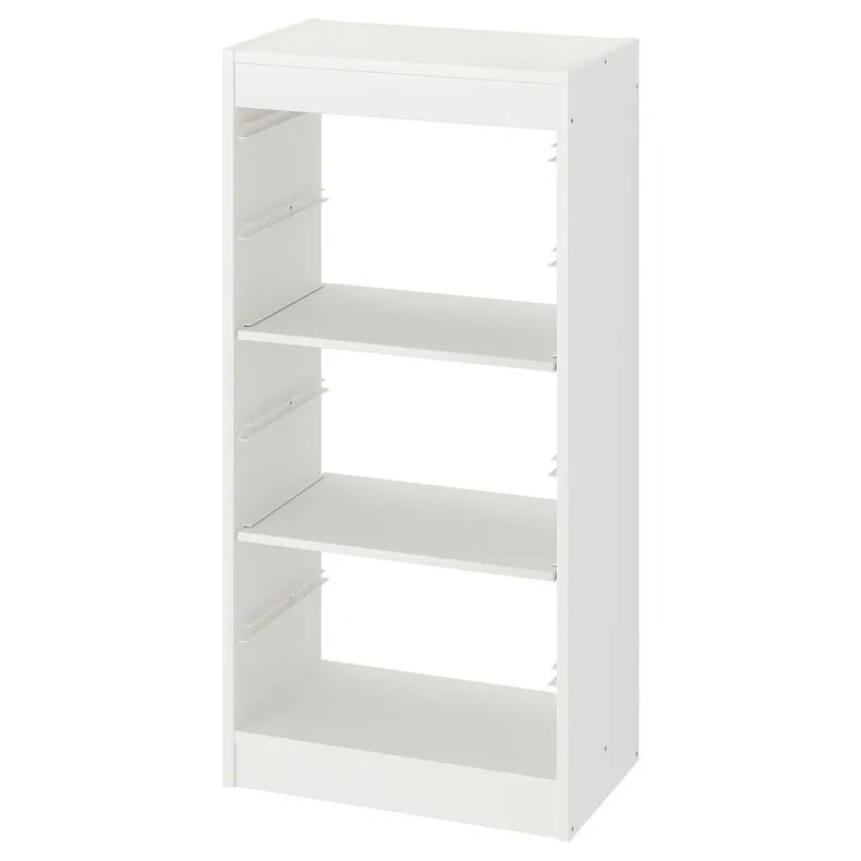 IKEA TROFAST ТРУФАСТ, комбінація для зберігання +полиці, білий, 46x30x94 см 494.876.79 фото №1