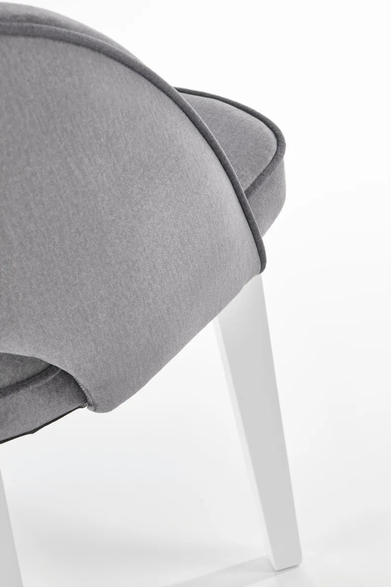 Кухонный стул бархатный HALMAR MARINO Velvet, серый MONOLITH 85 / белый фото №7