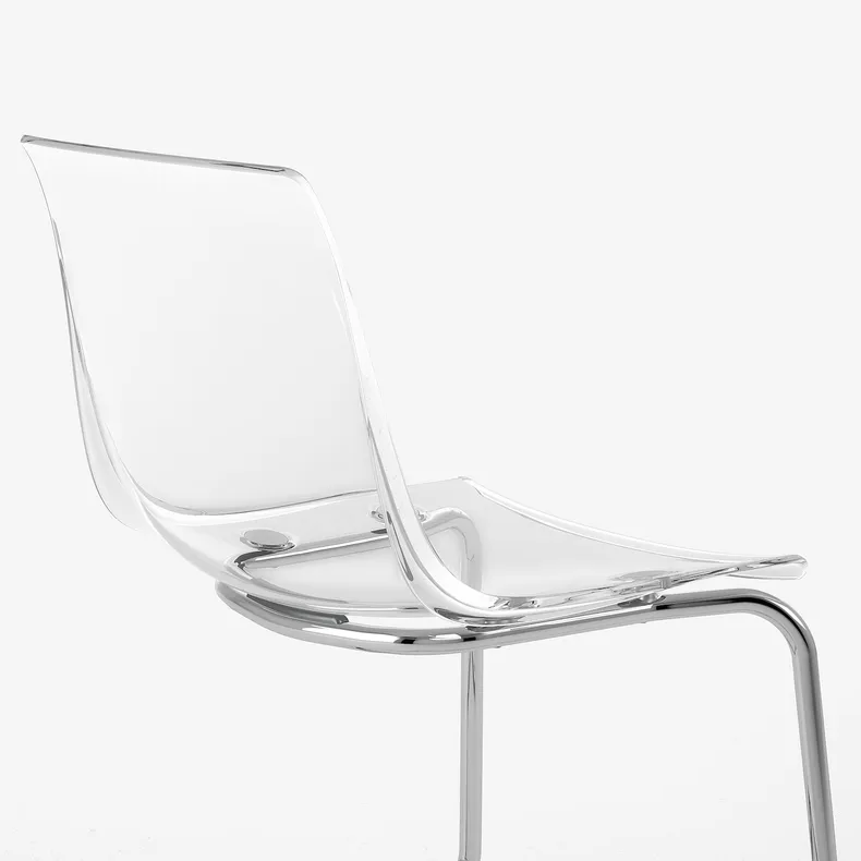 IKEA TOBIAS ТОБИАС, стул, прозрачный / хром 803.496.71 фото №3