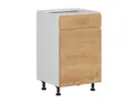 BRW Базовый шкаф для кухни Sole 50 см правый с ящиком soft-close дуб арлингтон, альпийский белый/арлингтонский дуб FH_D1S_50/82_P/STB-BAL/DAANO фото thumb №2