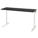 IKEA MITTZON МІТТЗОН, письмовий стіл, окл попелястий фарбований чорний/білий, 140x60 см 795.280.46 фото thumb №1