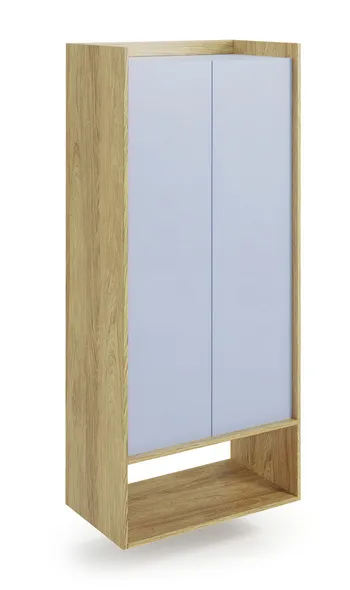 Книжкова шафа HALMAR MOBIUS 2D 78x41 см, корпус : натуральний гікорі, фасади - синій горизонт фото №1