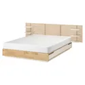 IKEA MANDAL МЭНДАЛЬ, каркас кровати с изголовьем, берёза / белый, 160x202 см 890.949.48 фото thumb №1