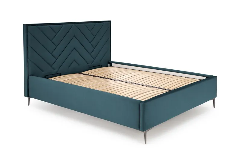 Узголів'я ліжка HALMAR MODULO W1 160 см темно-зеленого кольору. Моноліт 37 фото №2