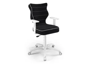 BRW Молодежный вращающийся стул черный размер 6 OBR_DUO_BIALY_ROZM.6_JASMINE_01 фото
