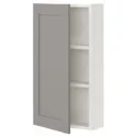 IKEA ENHET ЕНХЕТ, настінн шафа з 2 поличками/дверцят, біла/сіра рамка, 40x17x75 см 193.227.22 фото thumb №1