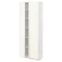 IKEA METOD МЕТОД, высокий шкаф с полками, белый / Вальстена белый, 80x37x200 см 495.073.14 фото