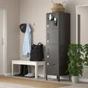 IKEA IDÅSEN ІДОСЕН, висока шафа з шухлядами й дверцятам, темно-сірий, 45x172 см фото thumb №2