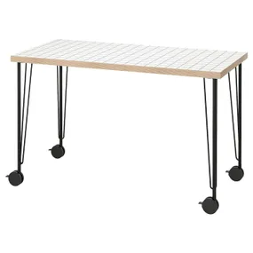 IKEA LAGKAPTEN ЛАГКАПТЕН / KRILLE КРІЛЛЕ, письмовий стіл, білий антрацит / чорний, 120x60 см 295.097.24 фото